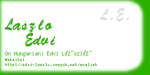 laszlo edvi business card